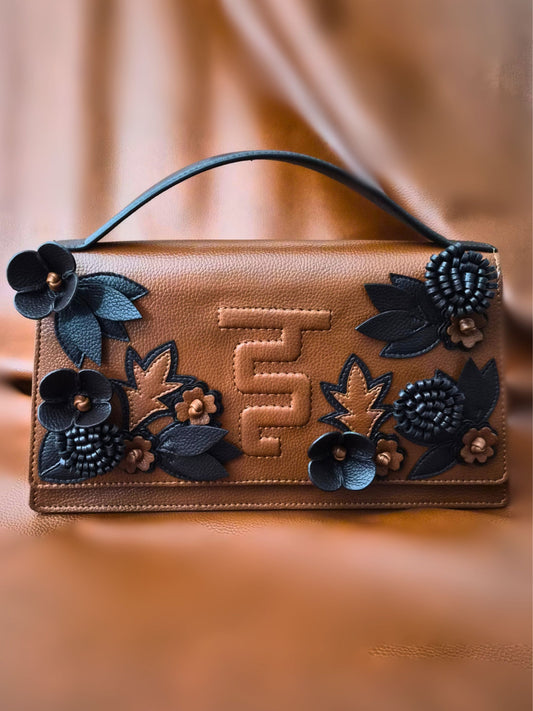 Bloom Bag in Tan and Brown