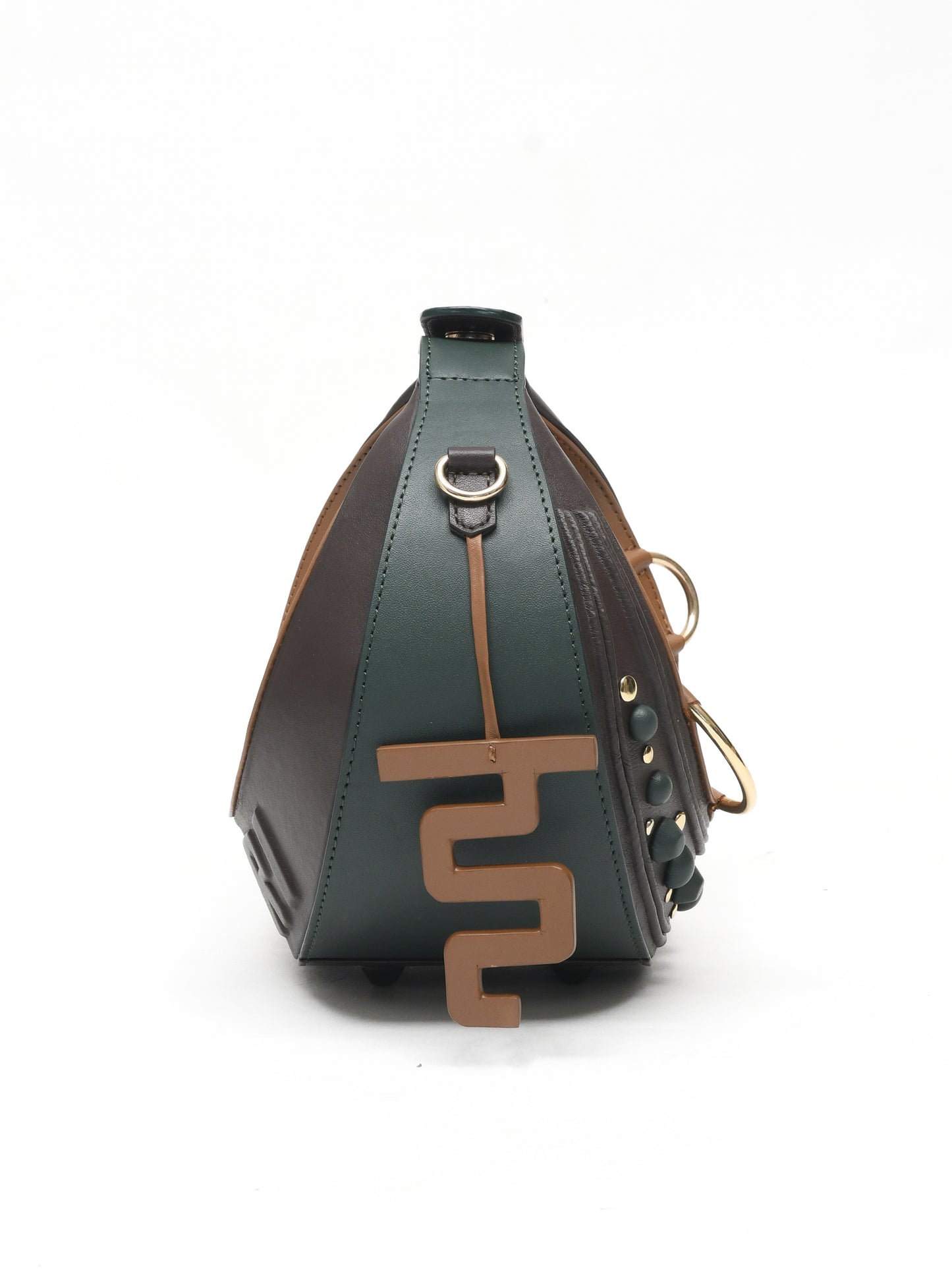 Halo Bag - Tan, Brown & Bottle Green