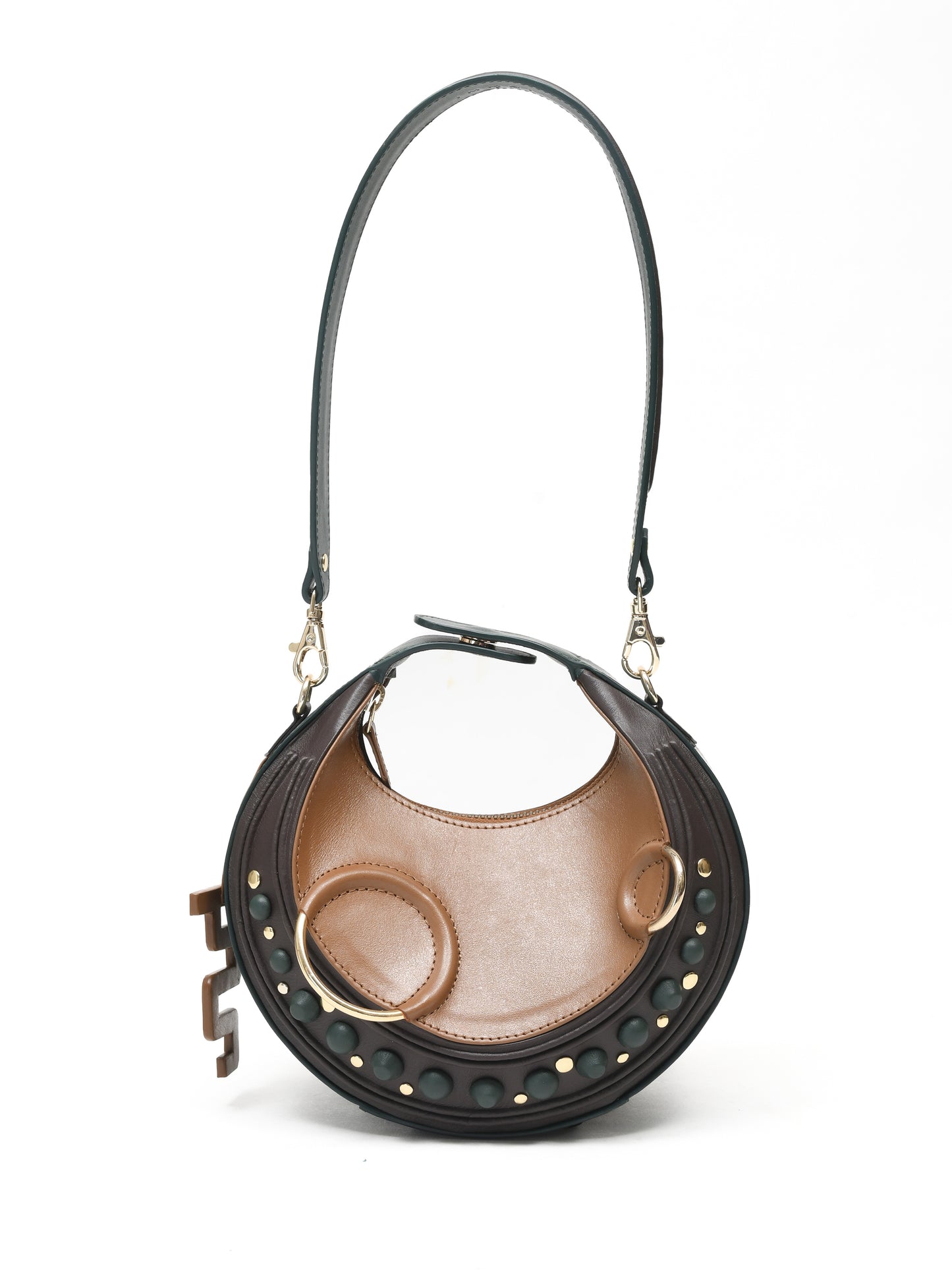 Halo Bag - Tan, Brown & Bottle Green