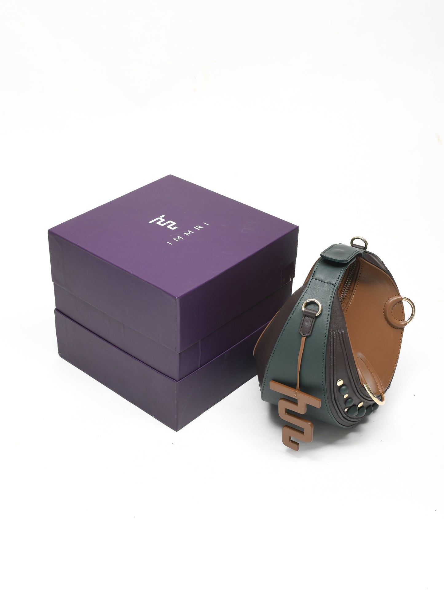 Halo Bag - Tan, Brown & Bottle Green