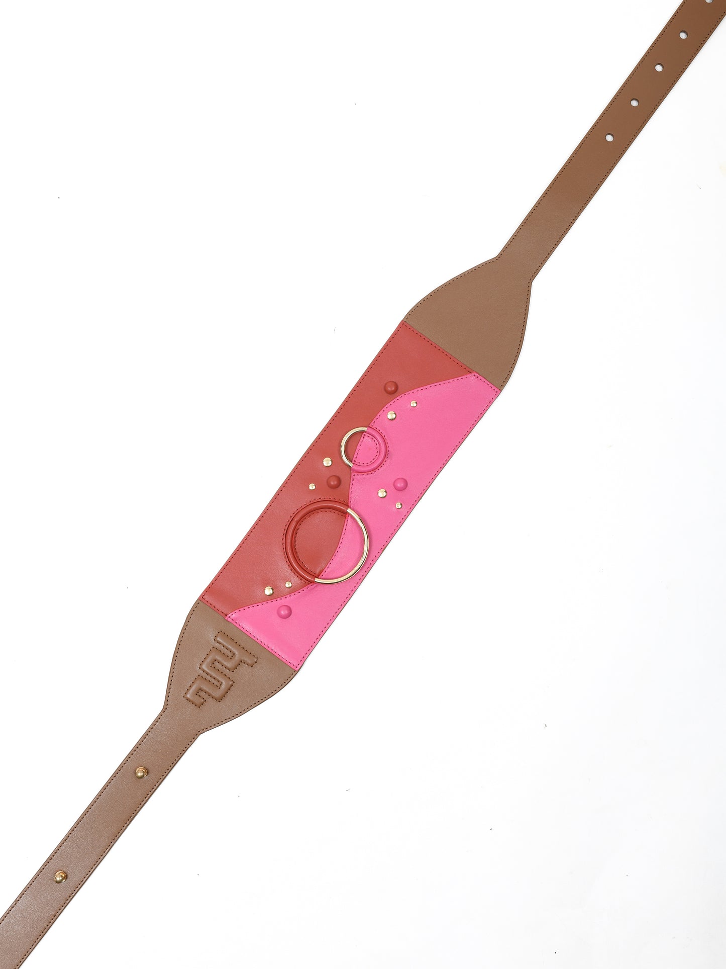 Halo Belt - Pink, Red & Tan
