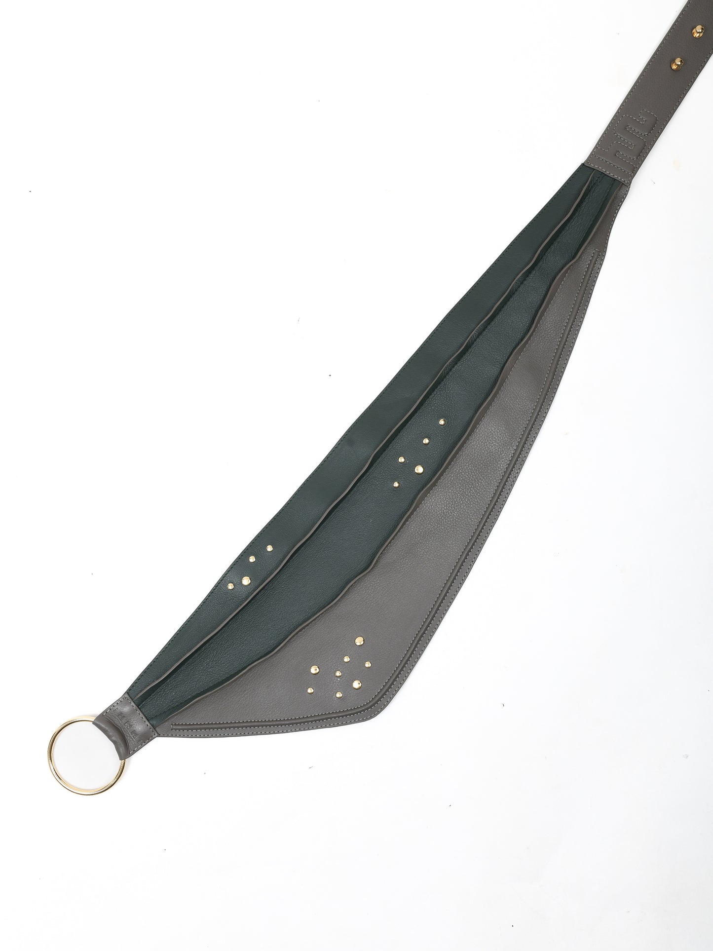 Scarf Belt - Grey & Bottle Green