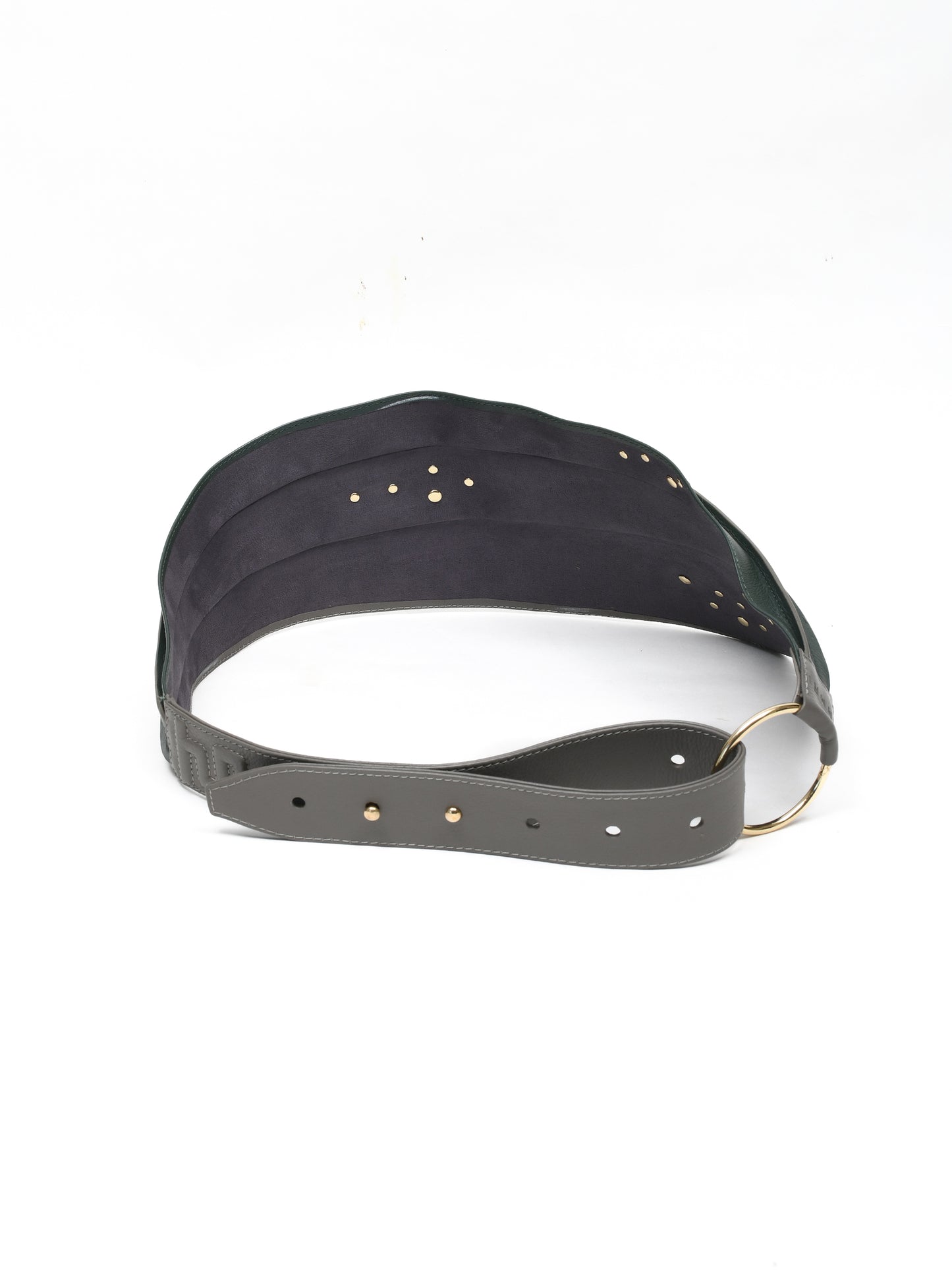 Scarf Belt - Grey & Bottle Green