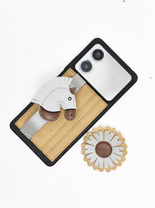 Clip-On Charm Card Case in Gold