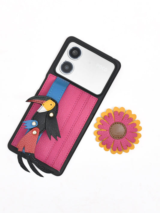 Clip-On Charm Card Case in Pink