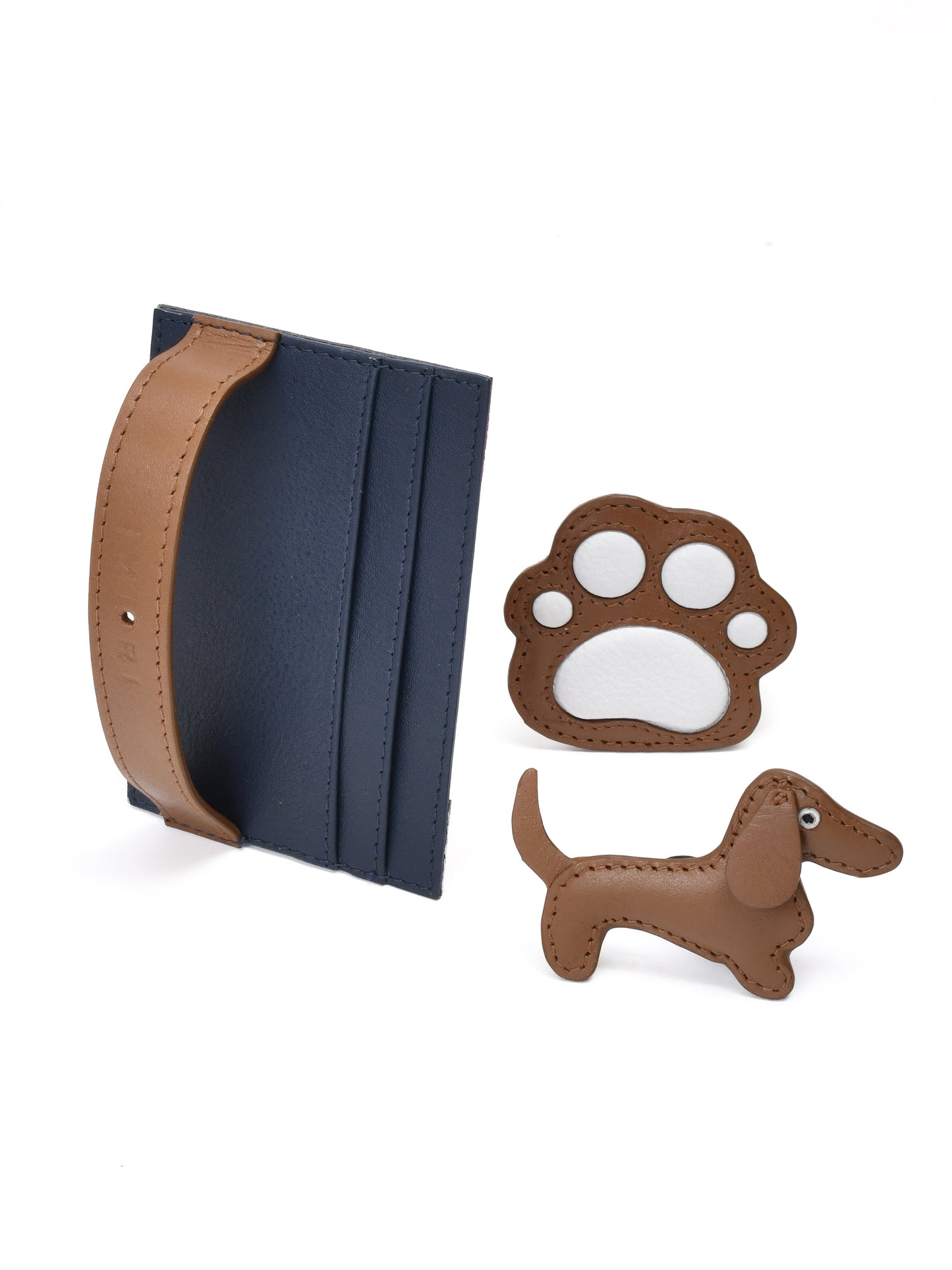 Clip-On Charm Card Case in Navy