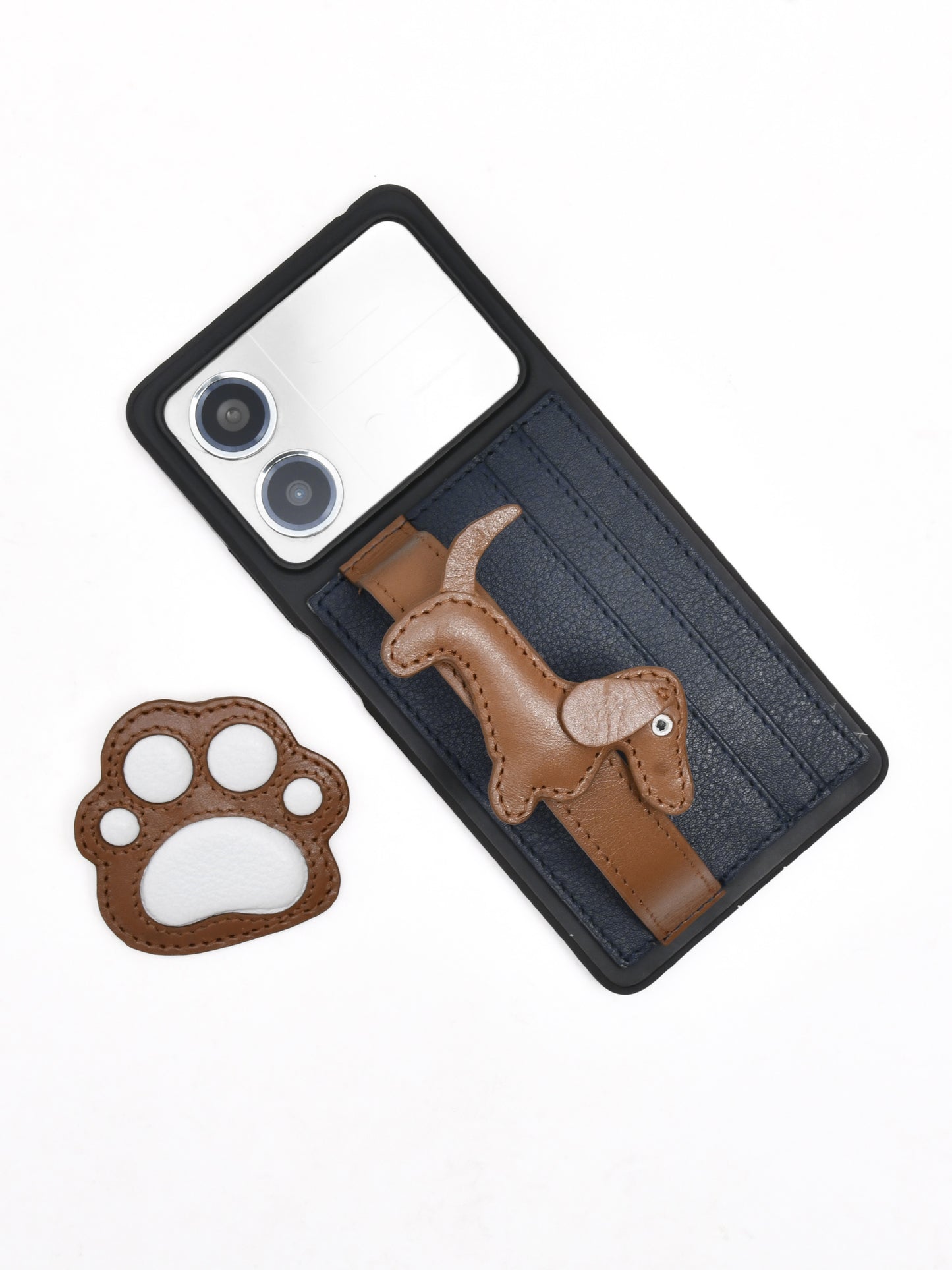 Clip-On Charm Card Case in Navy