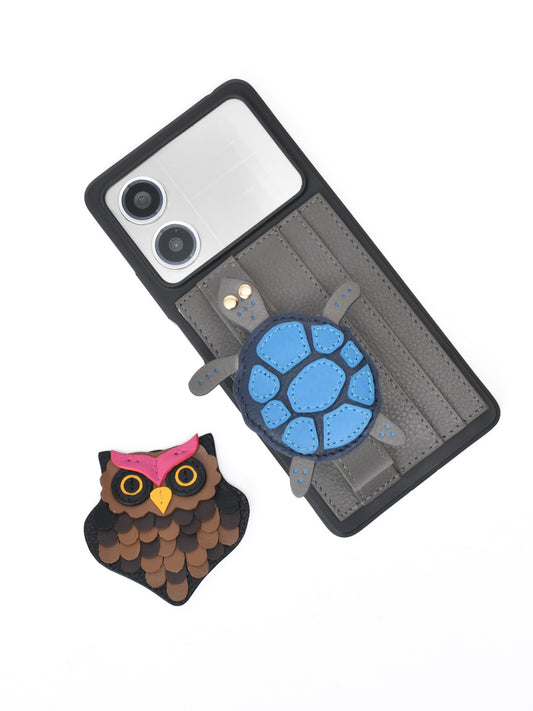 Clip-On Charm Card Case in Grey