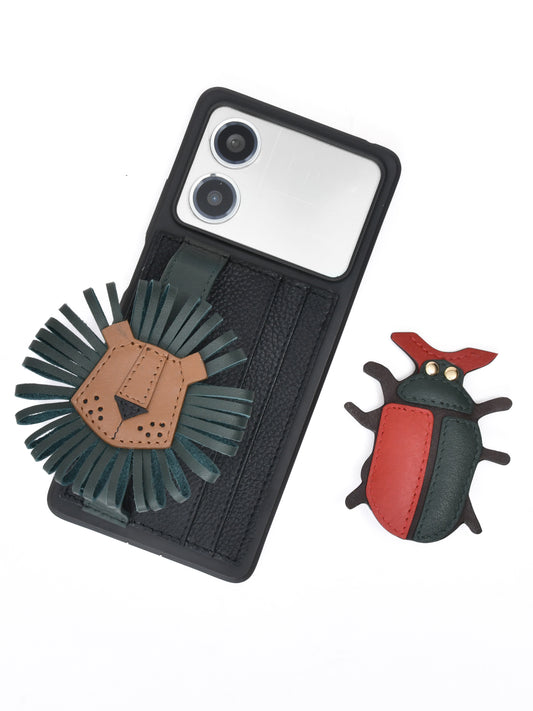 Clip-On Charm Card Case in Black