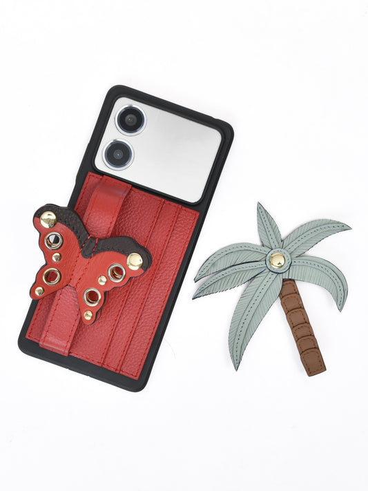 Clip-On Charm Card Case in Red