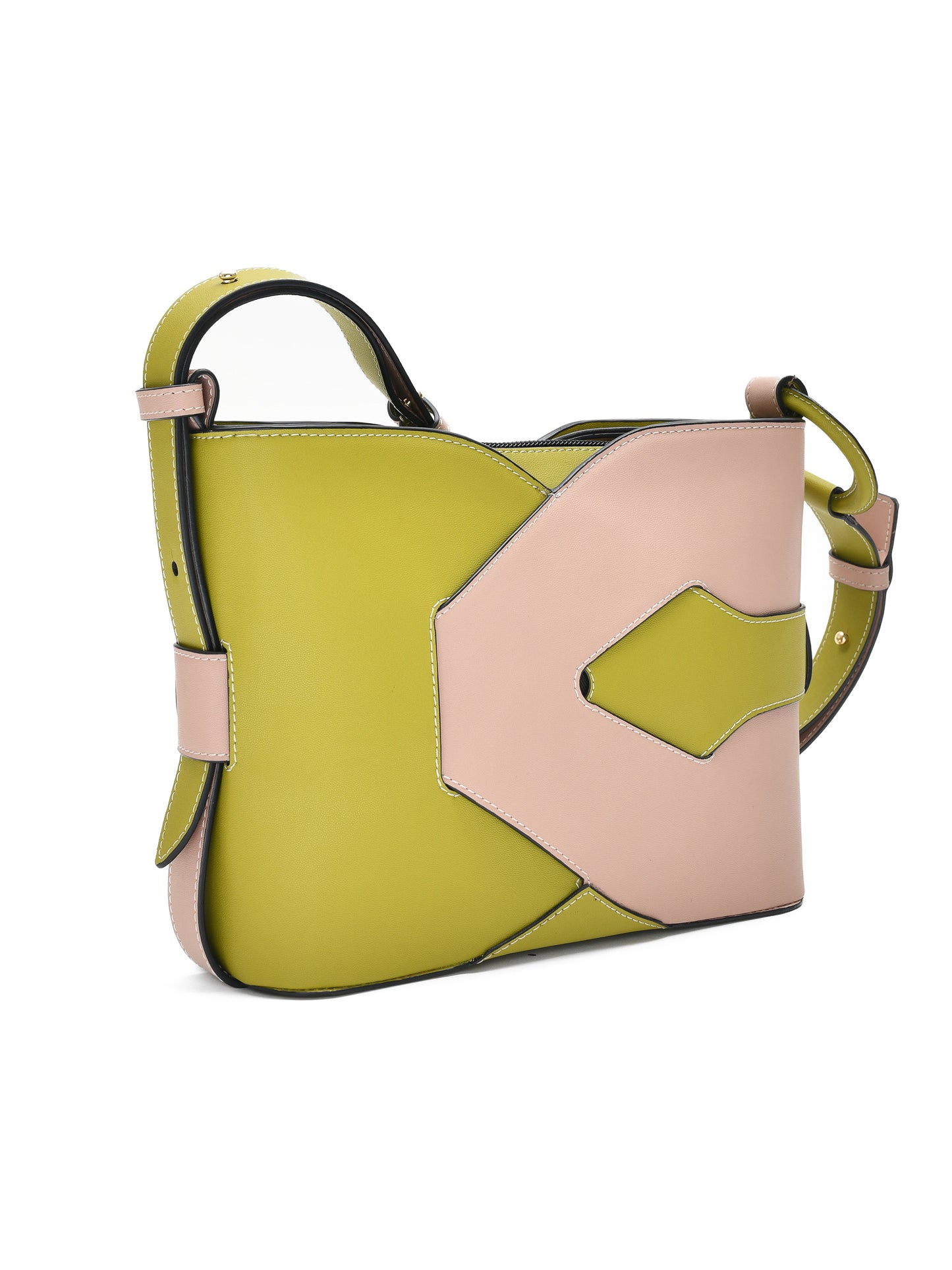 SIDEY BAG in PINK & GREEN
