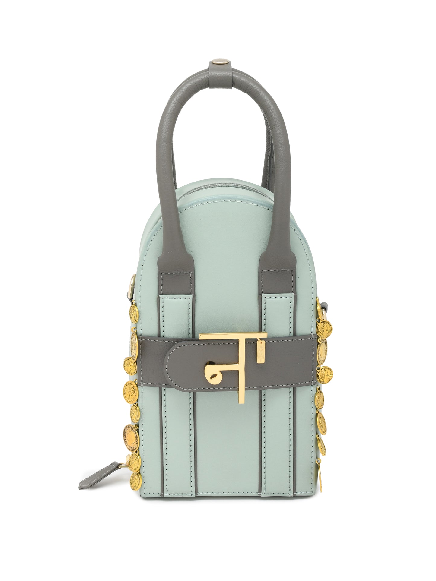 Sunlit Moon Bag - Mint & Grey