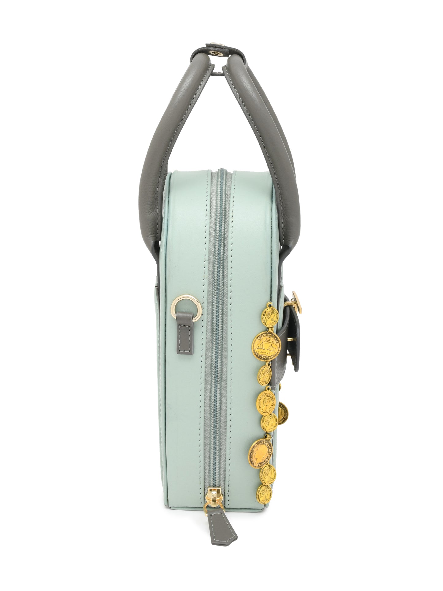 Sunlit Moon Bag - Mint & Grey
