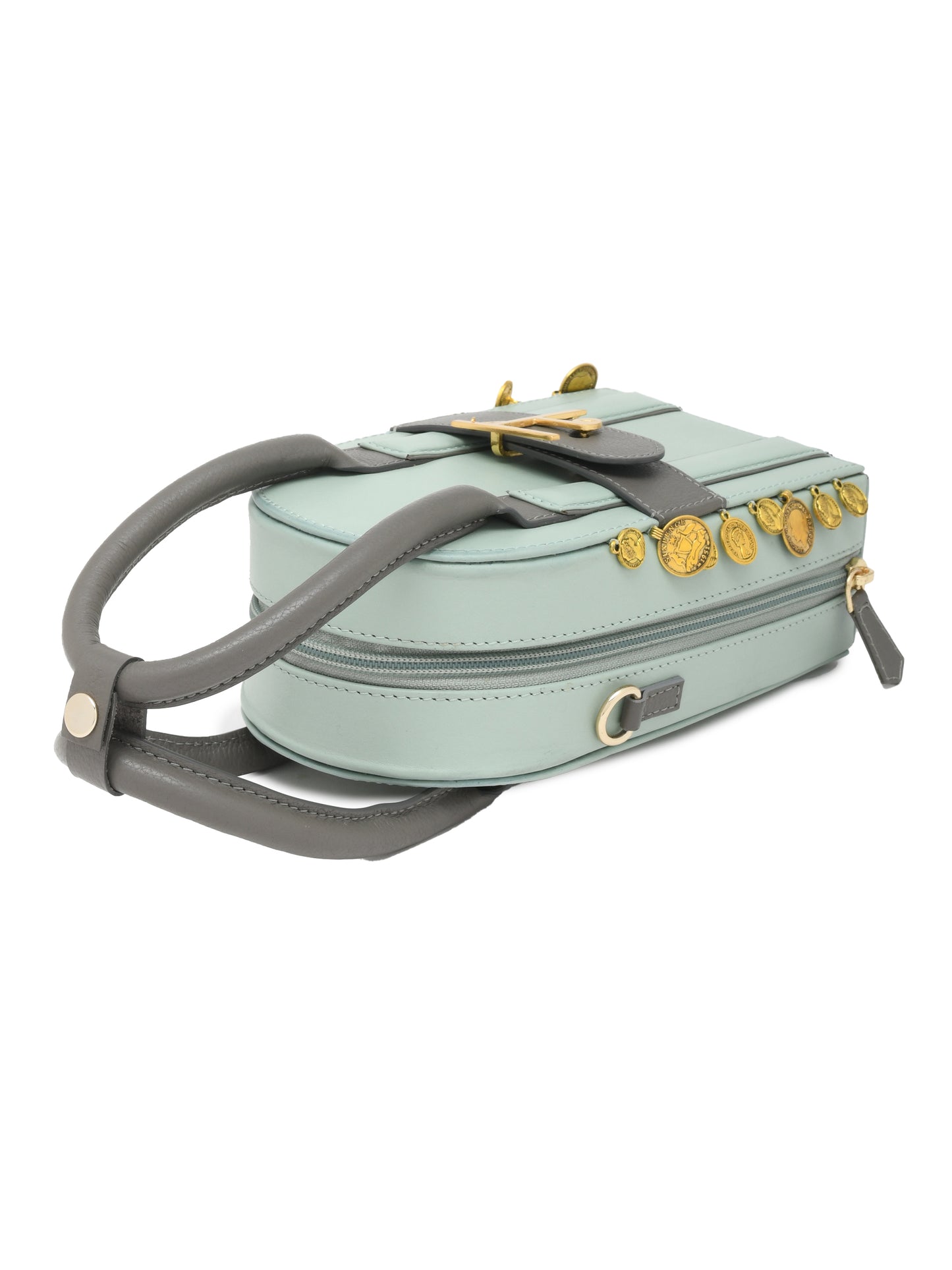 Sunlit Moon Bag - Mint & Grey