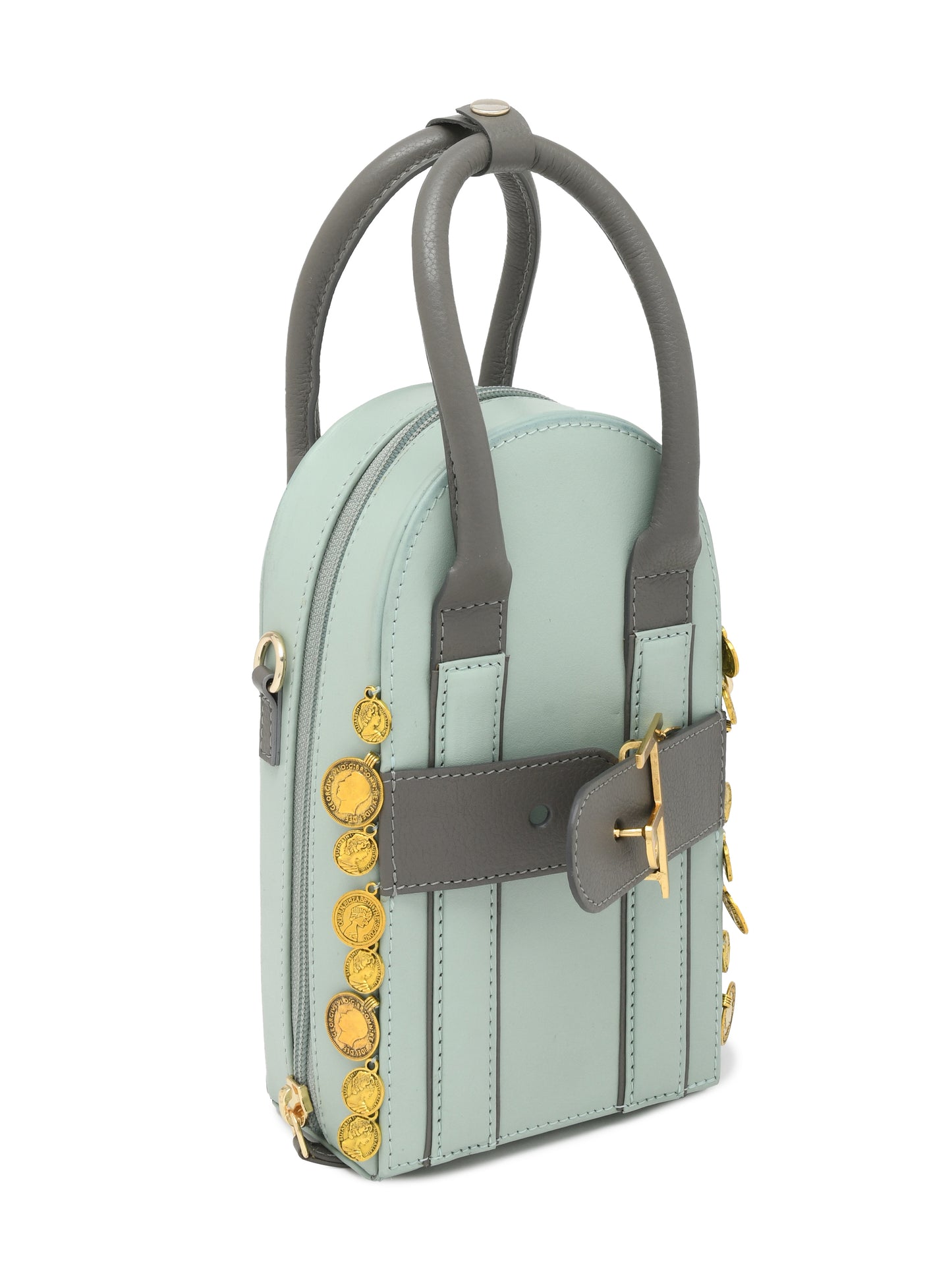 Sunlit Moon Bag - Mint & Grey