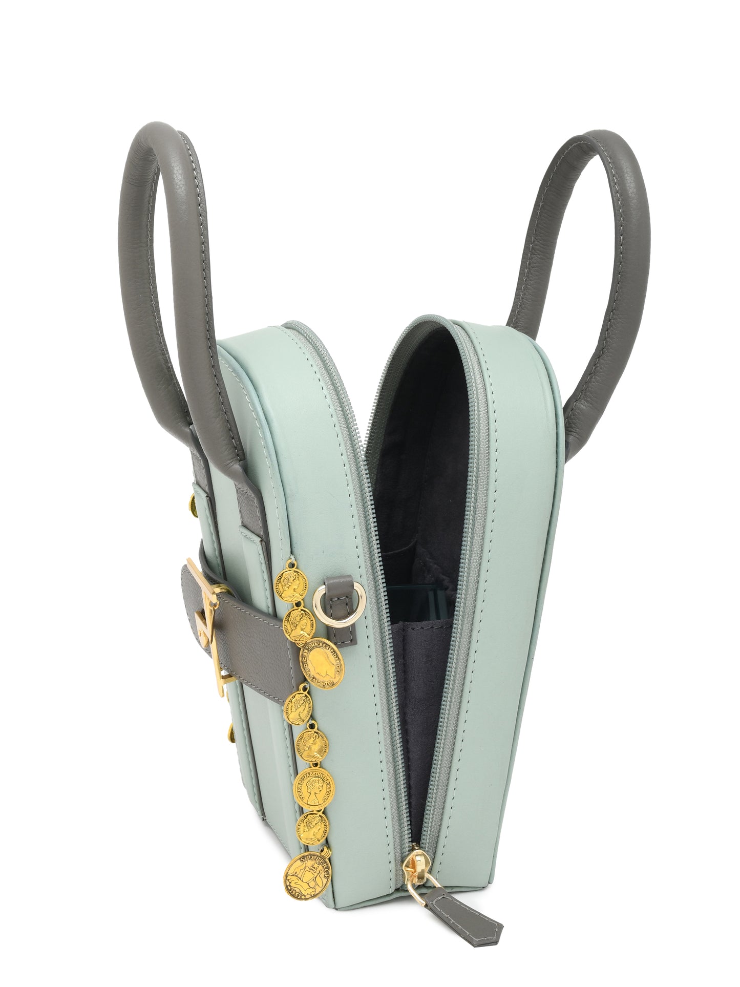 Sunlit Moon Bag - Mint & Grey