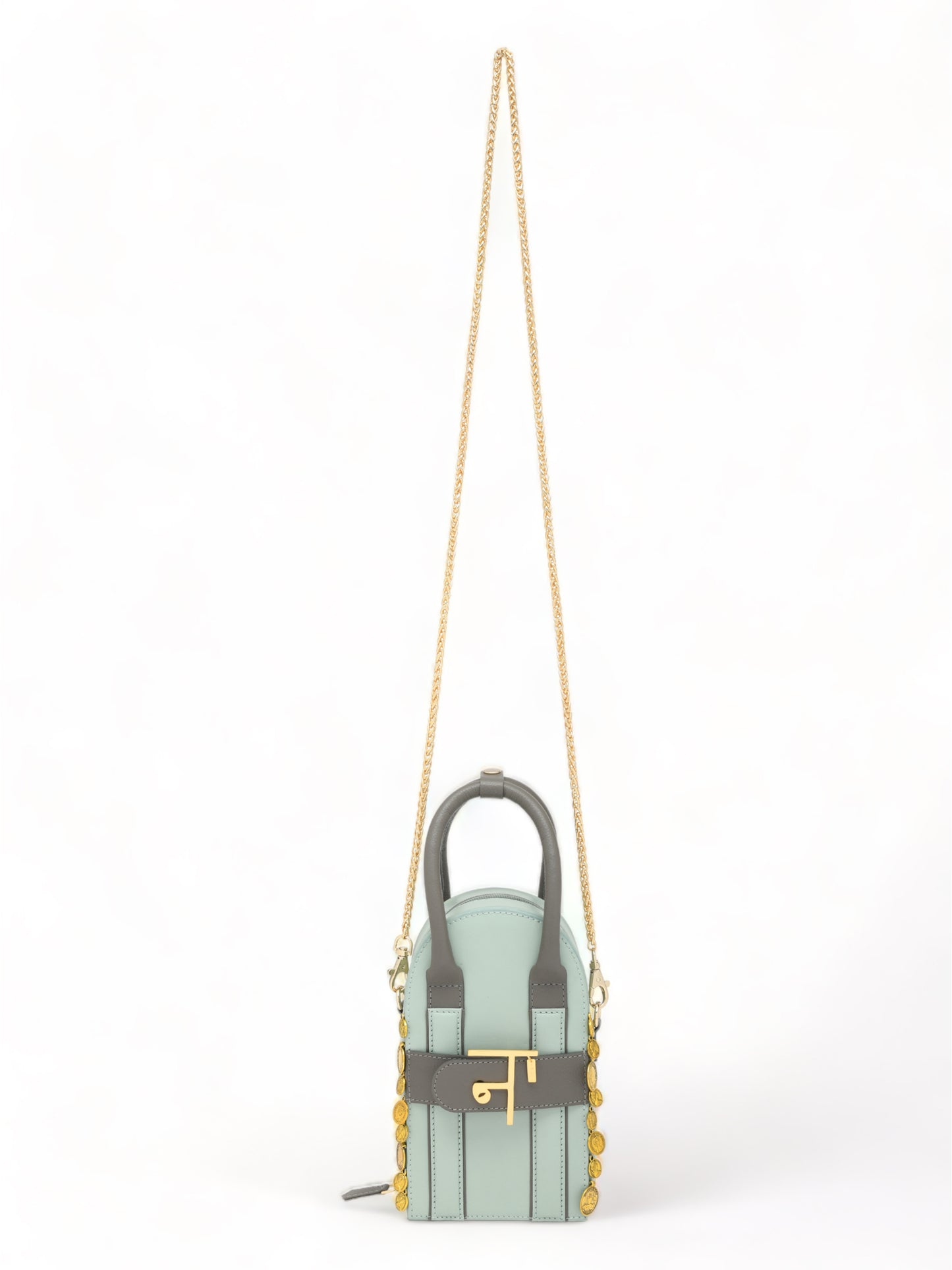 Sunlit Moon Bag - Mint & Grey
