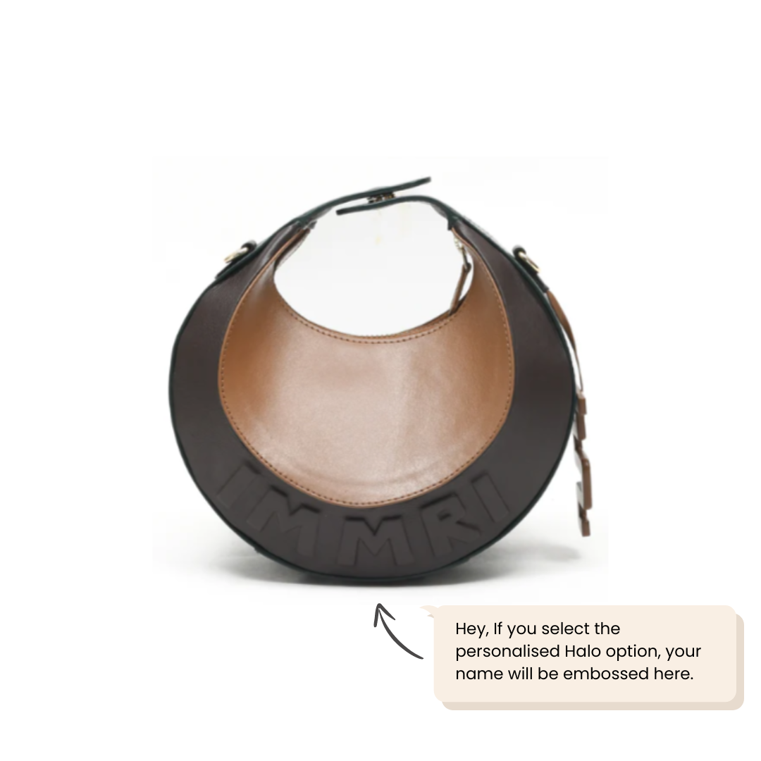 Halo Bag - Tan, Brown & Bottle Green