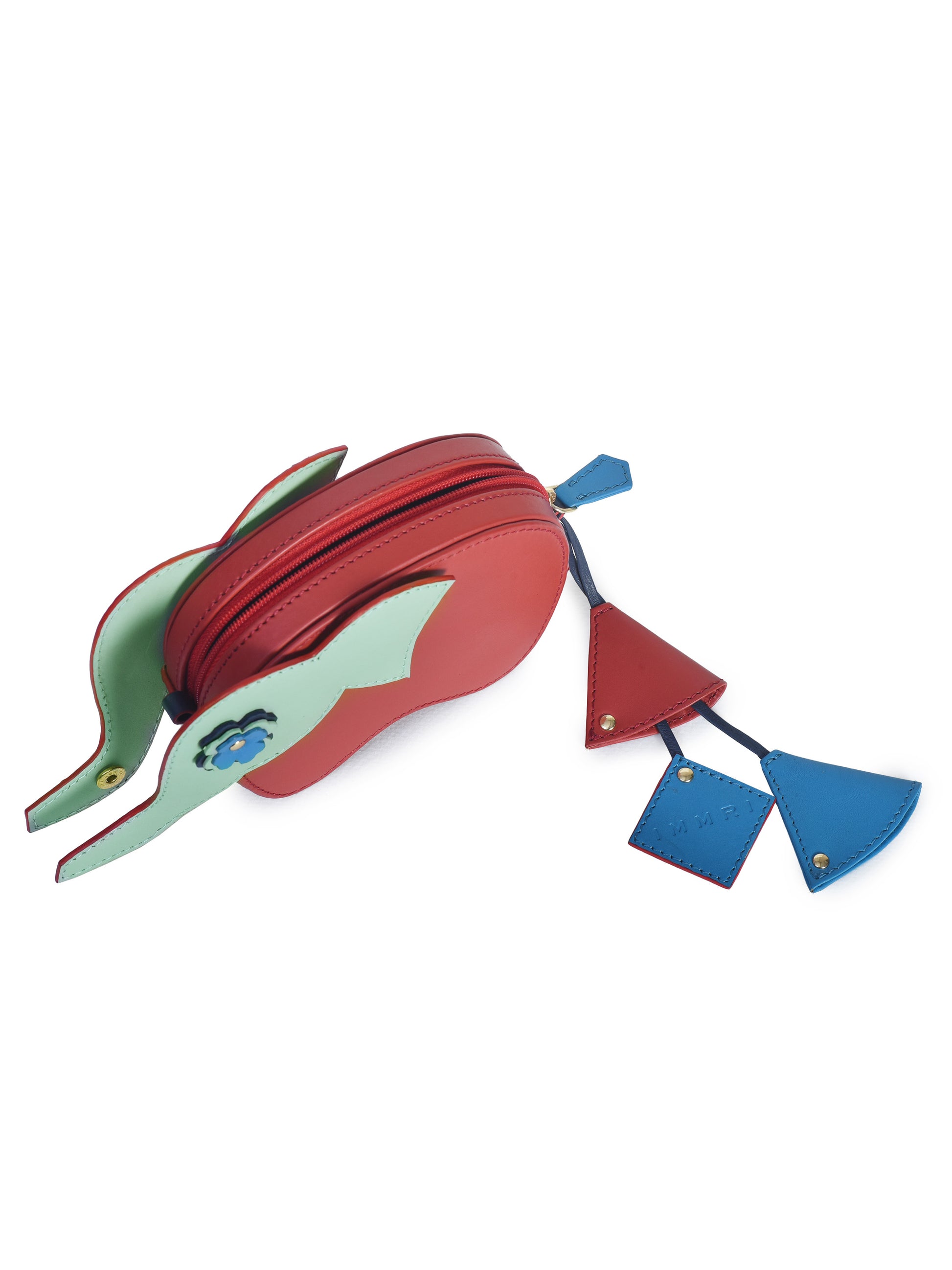 Flower Eye Hathi Batua Bag -Red