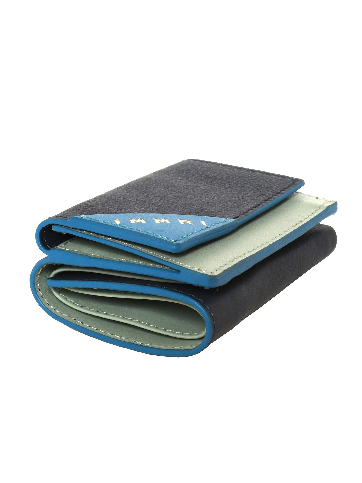Trifold Wallet for Women- Mint Green/Blue