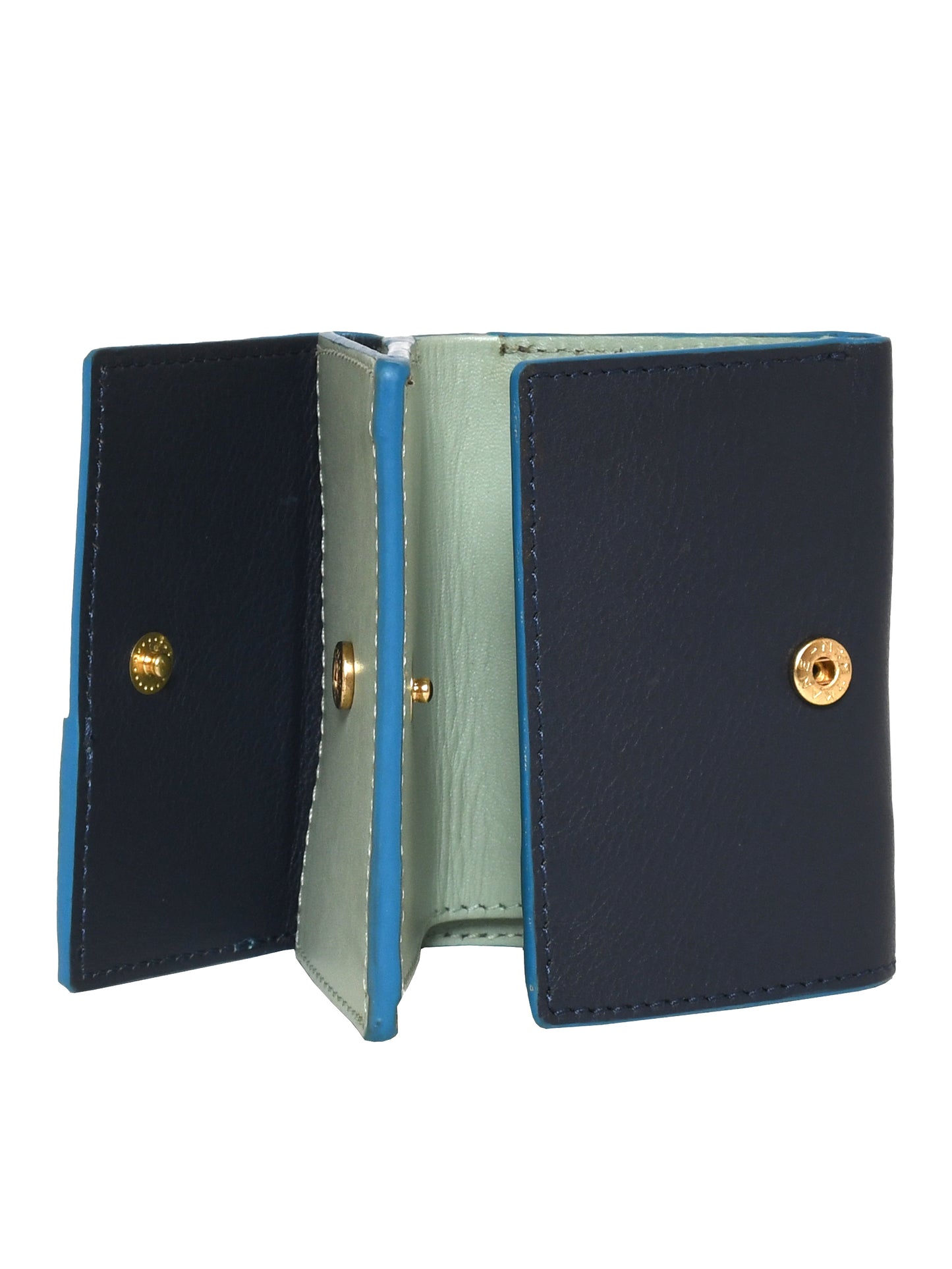 Trifold Wallet for Women- Mint Green/Blue