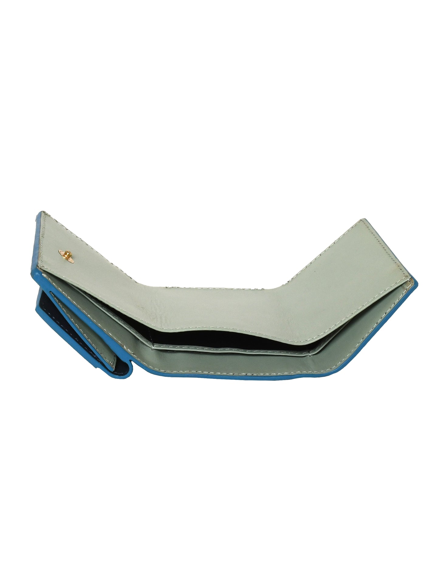 Trifold Wallet for Women- Mint Green/Blue