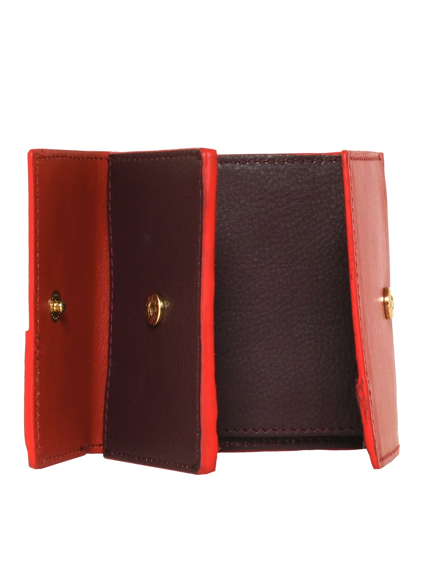 Trifold Wallet for Women- Red/Burgundy