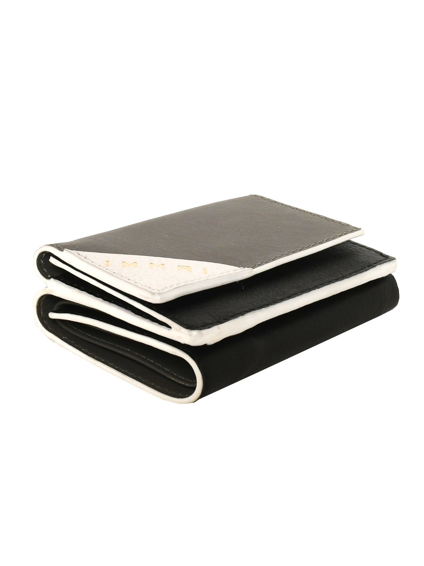 Trifold Wallet for Women- Grey/Black