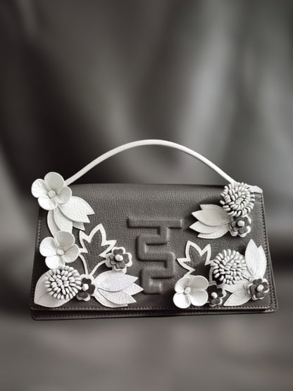 Bloom Bag in Grey and White