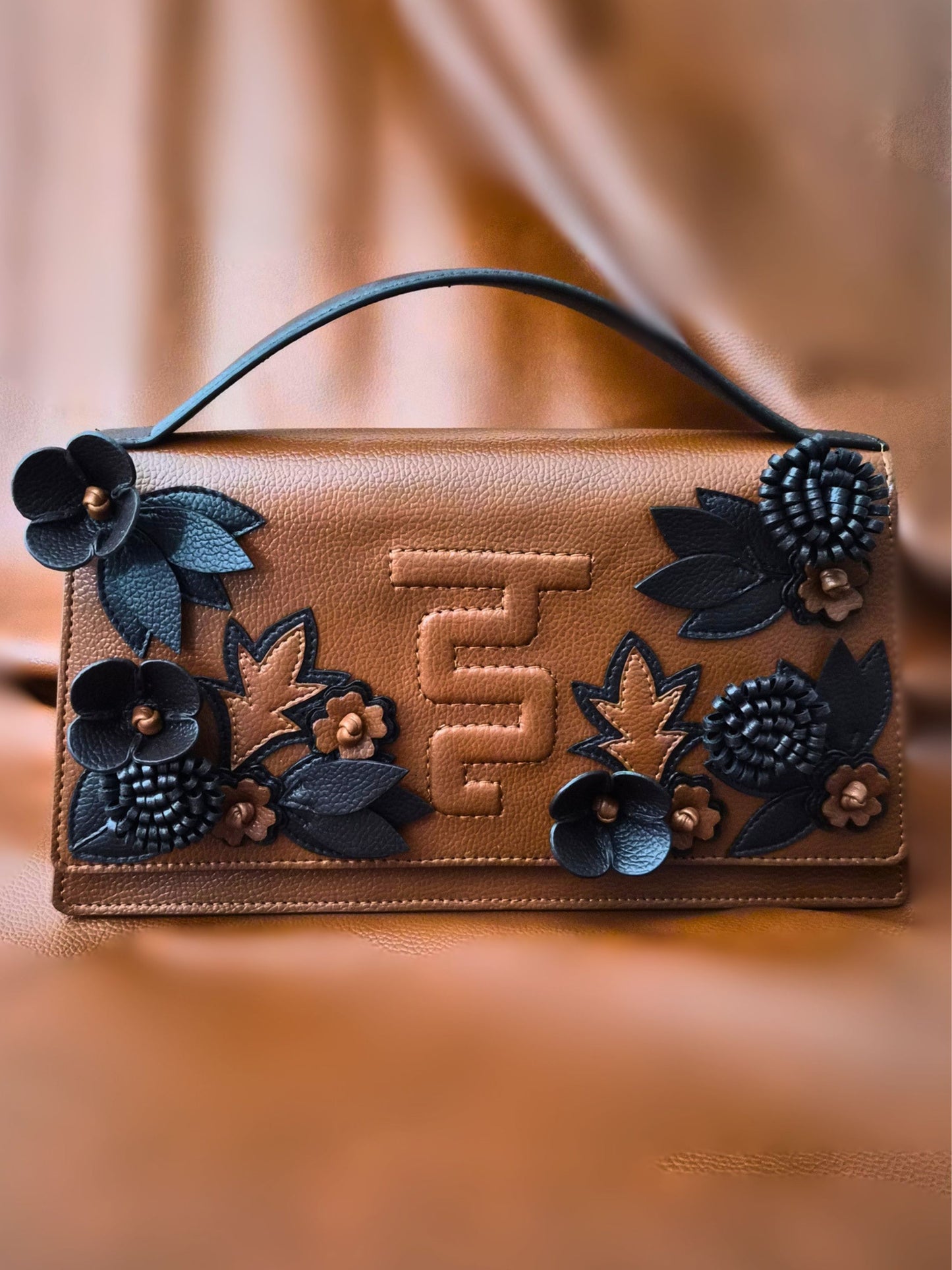 Bloom Bag in Tan and Brown