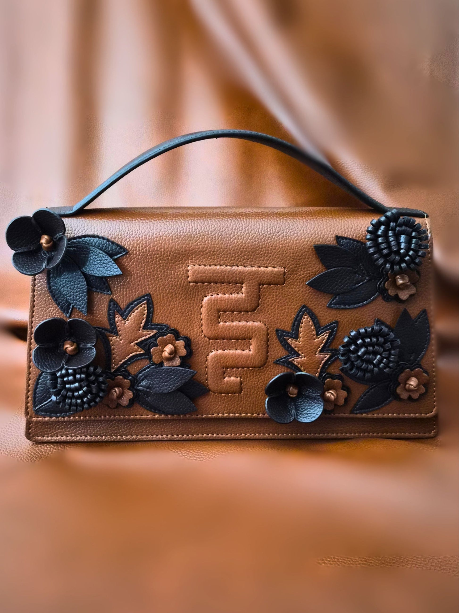 Bloom Bag in Tan and Brown