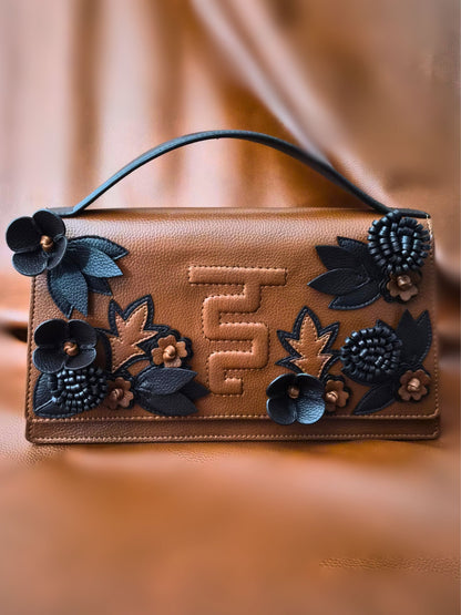 Bloom Bag in Tan and Brown