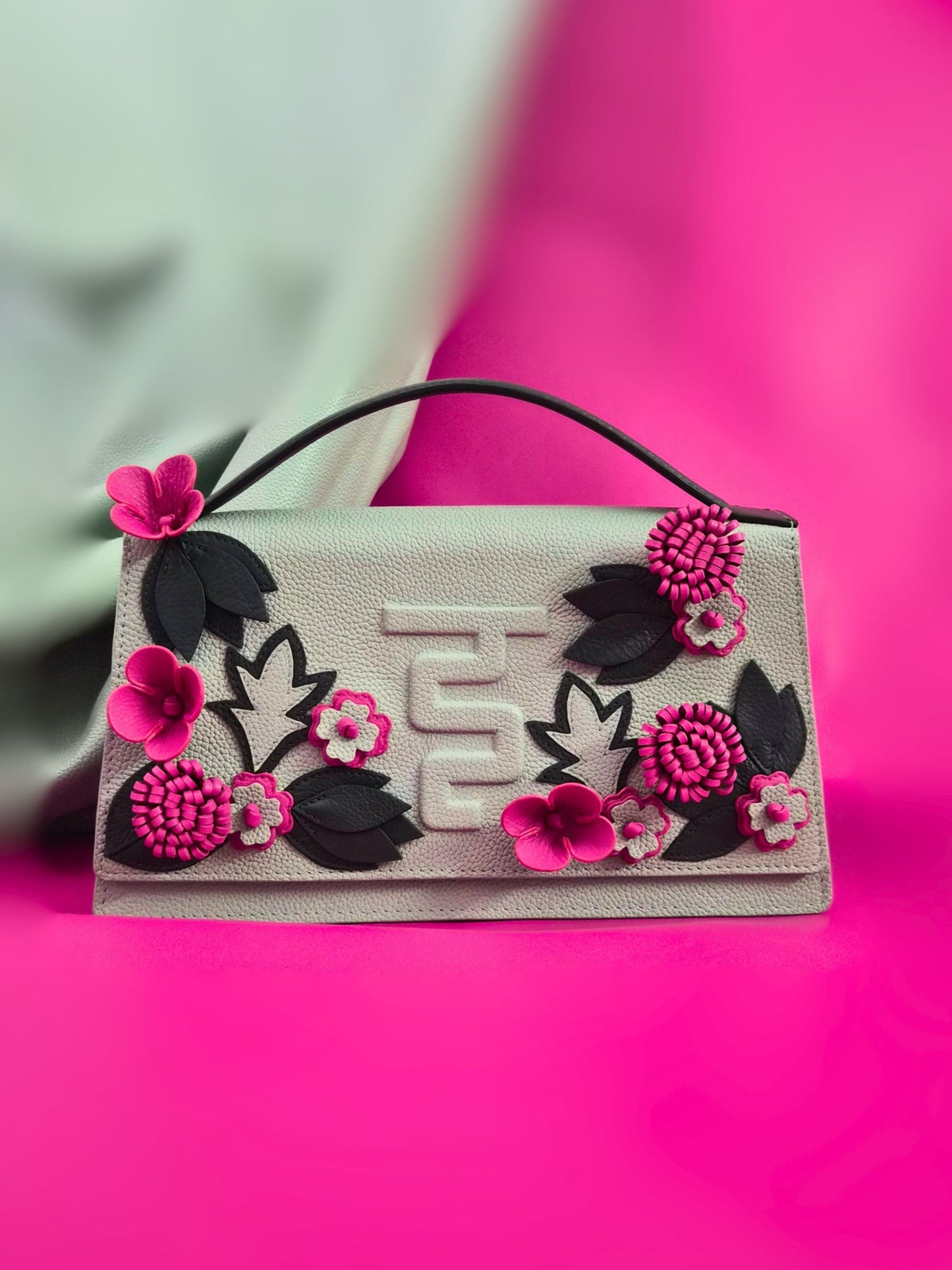 Bloom Bag in Mint green and Pink