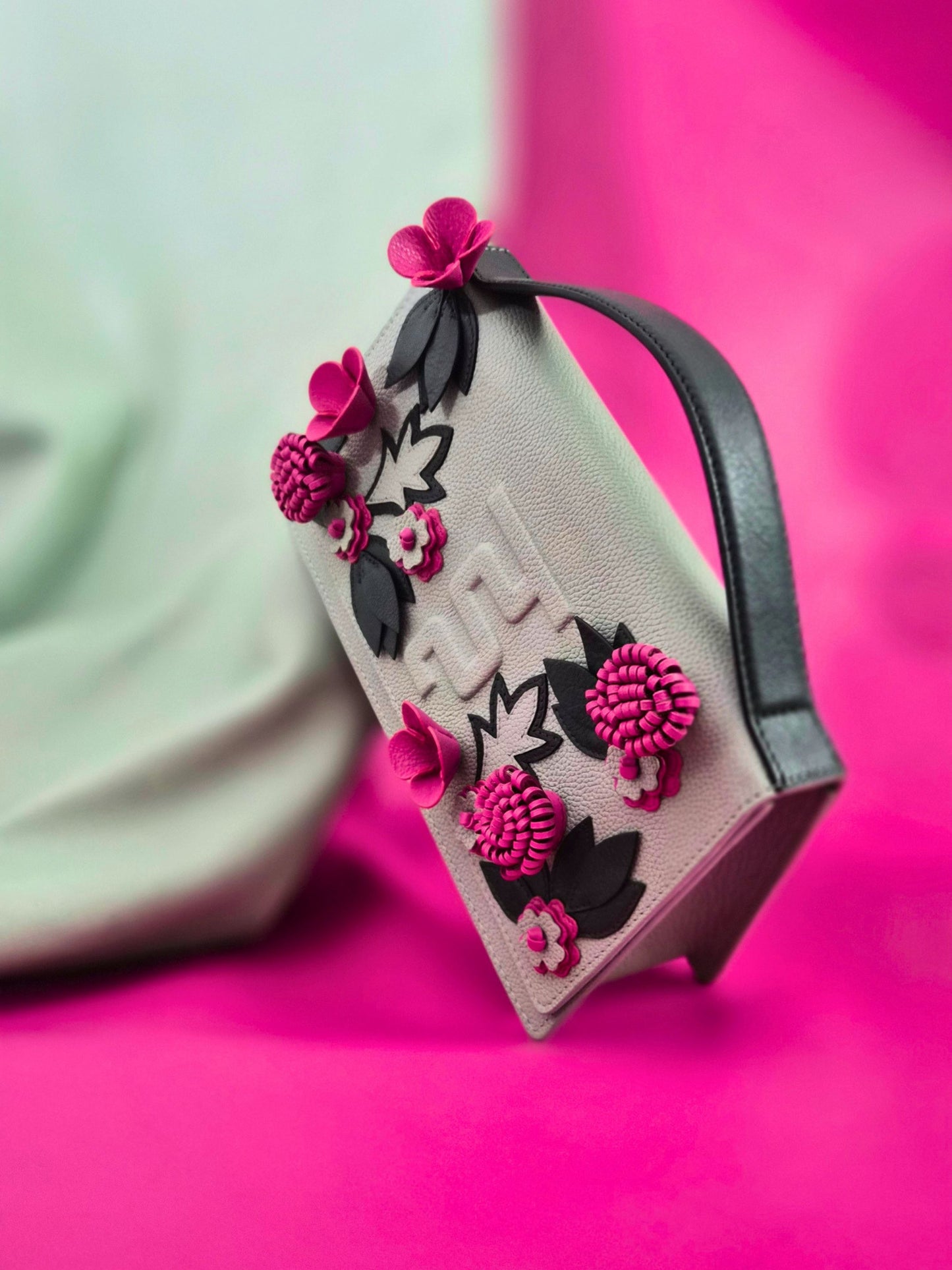 Bloom Bag in Mint green and Pink