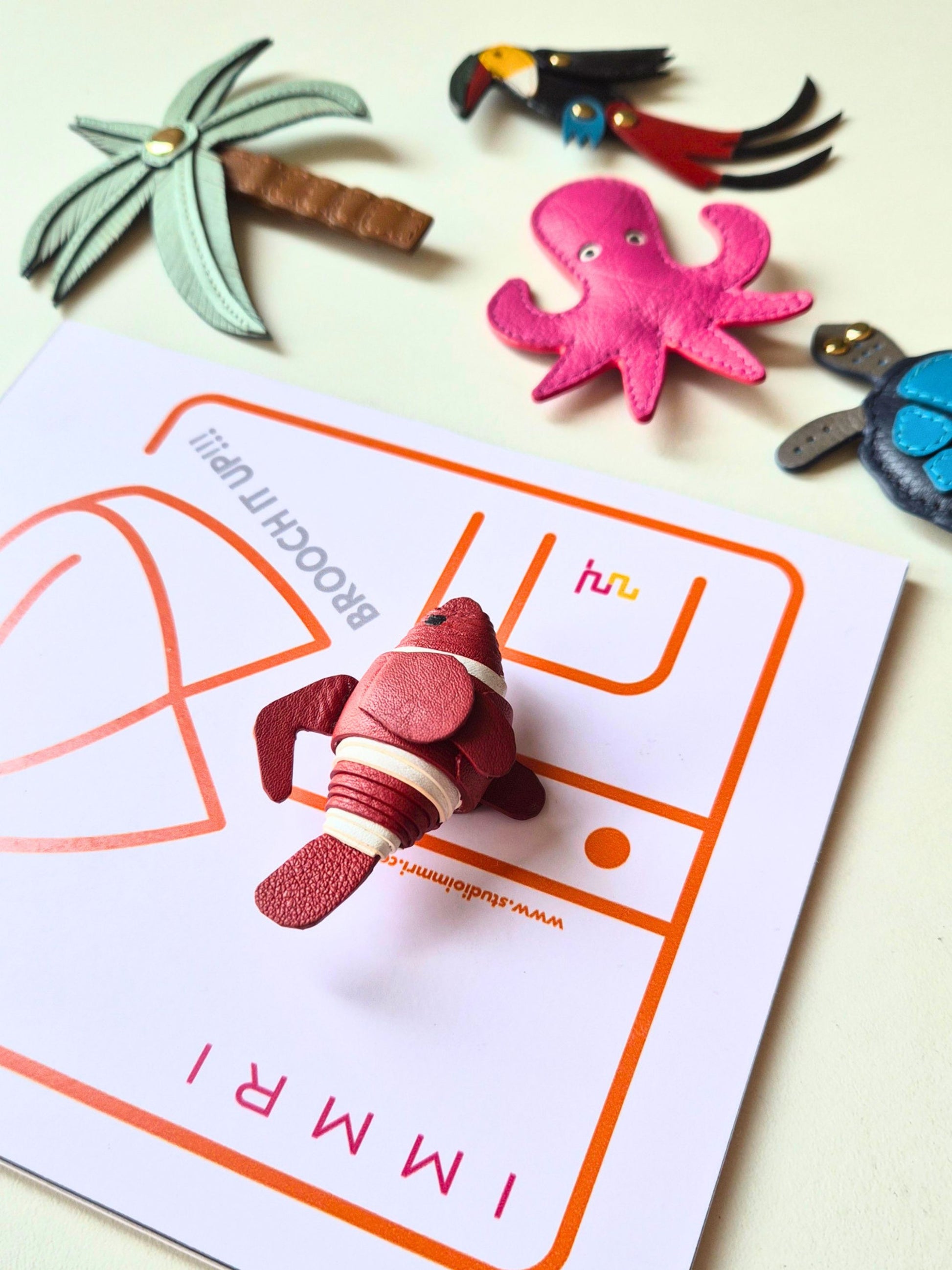 Pool Party Brooches- Set of 5