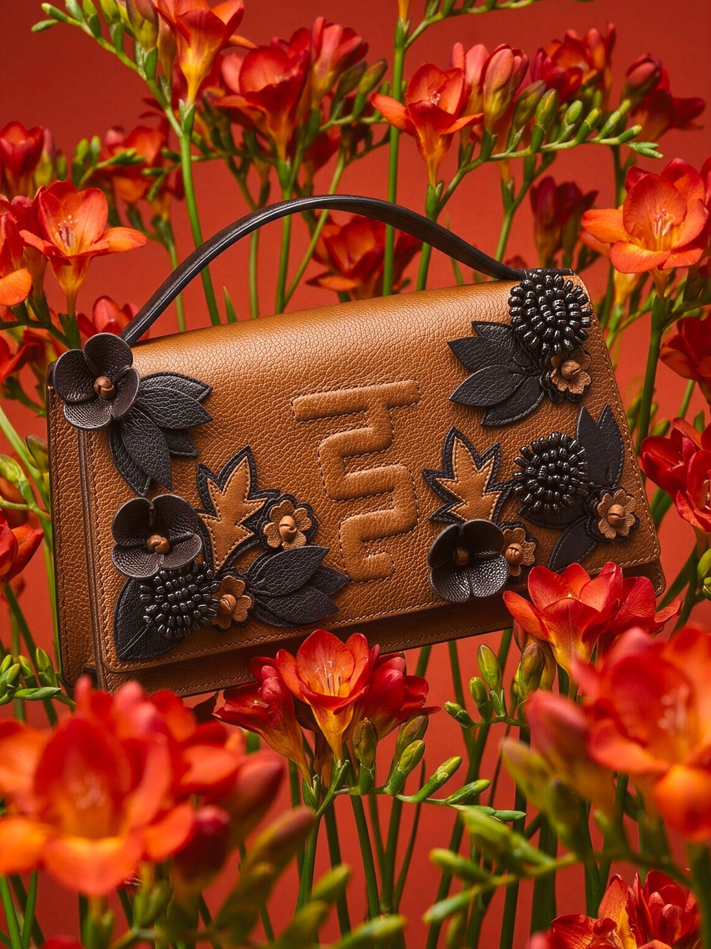 Bloom Bag in Tan and Brown
