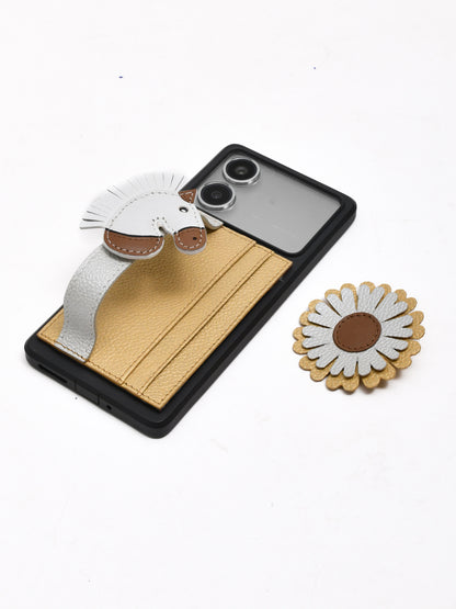 Clip-On Charm Card Case in Gold