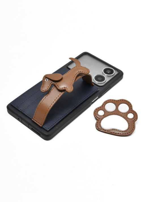 Clip-On Charm Card Case in Navy