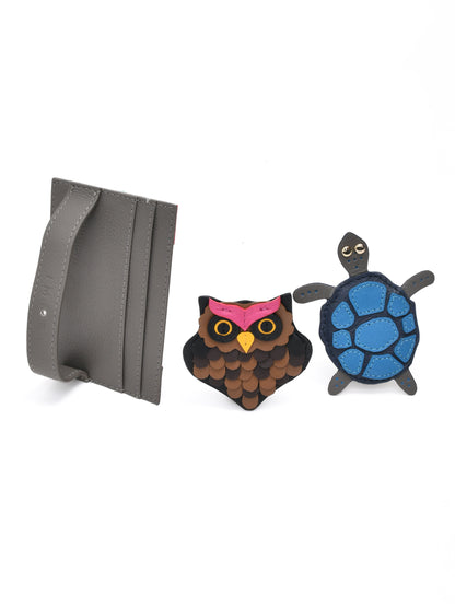 Clip-On Charm Card Case in Grey