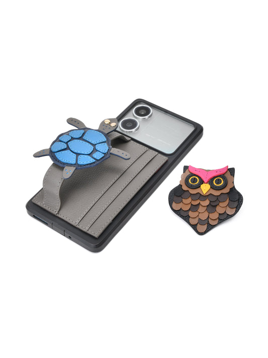 Clip-On Charm Card Case in Grey