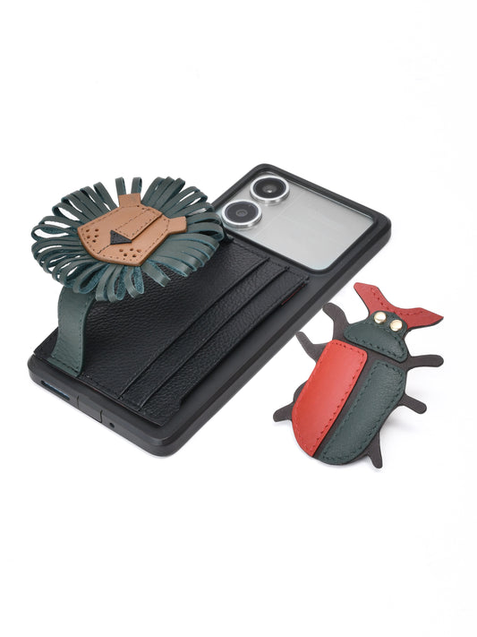 Clip-On Charm Card Case in Black