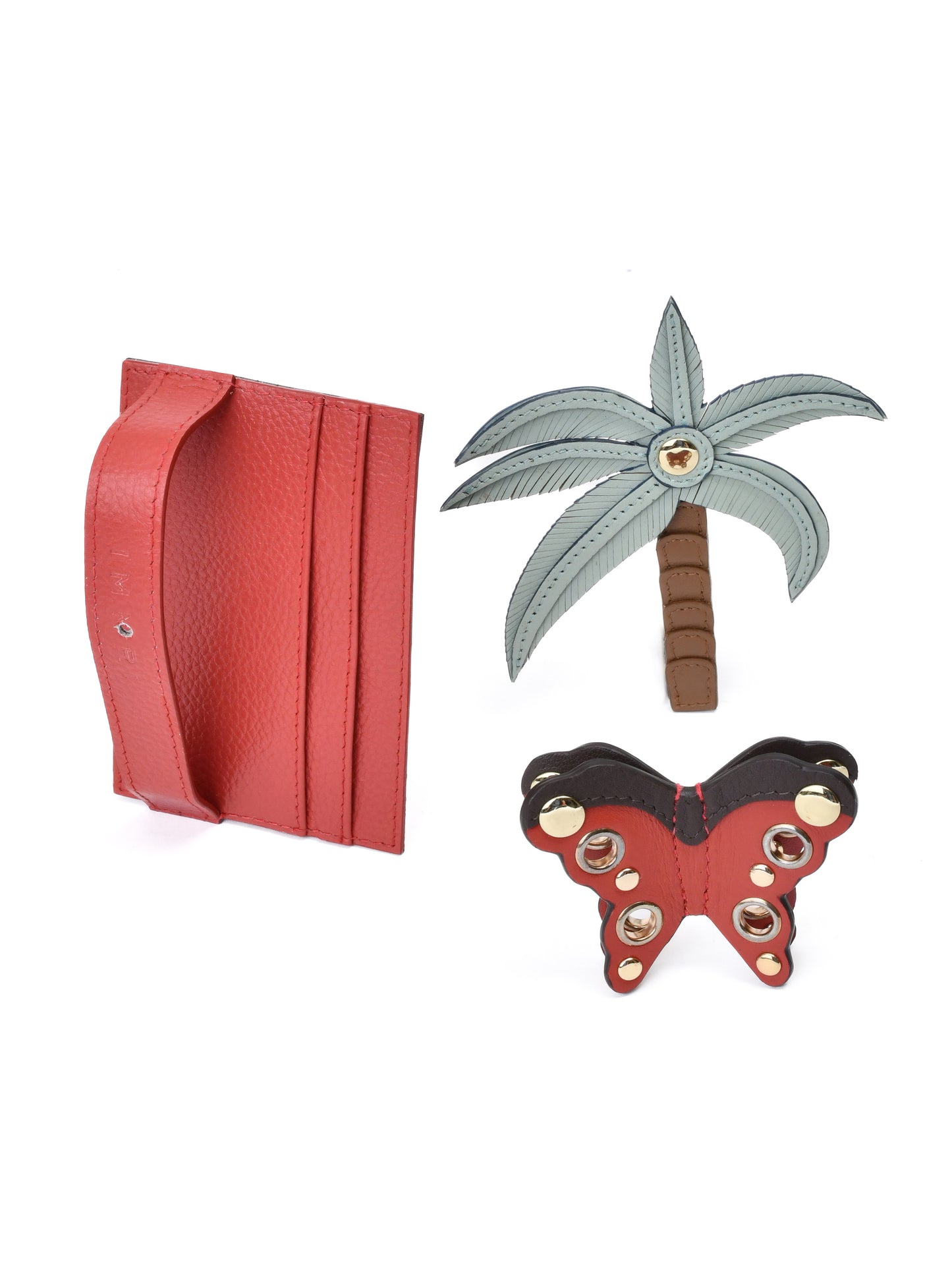 Clip-On Charm Card Case in Red