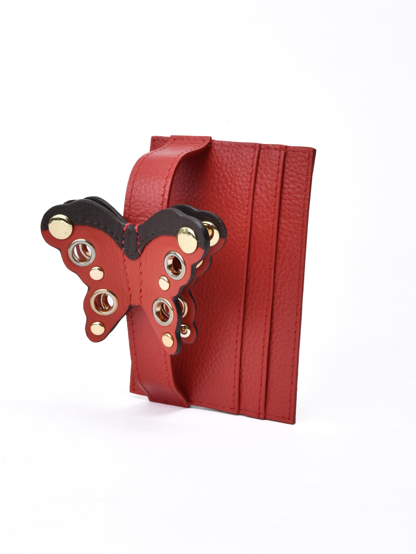 Clip-On Charm Card Case in Red