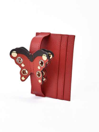 Clip-On Charm Card Case in Red
