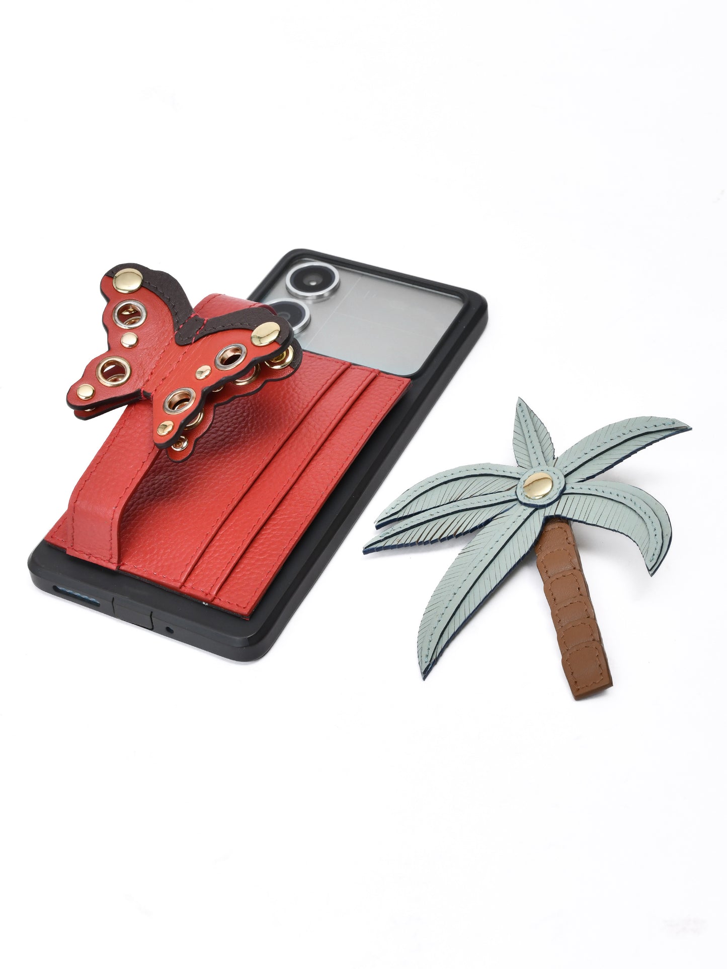 Clip-On Charm Card Case in Red