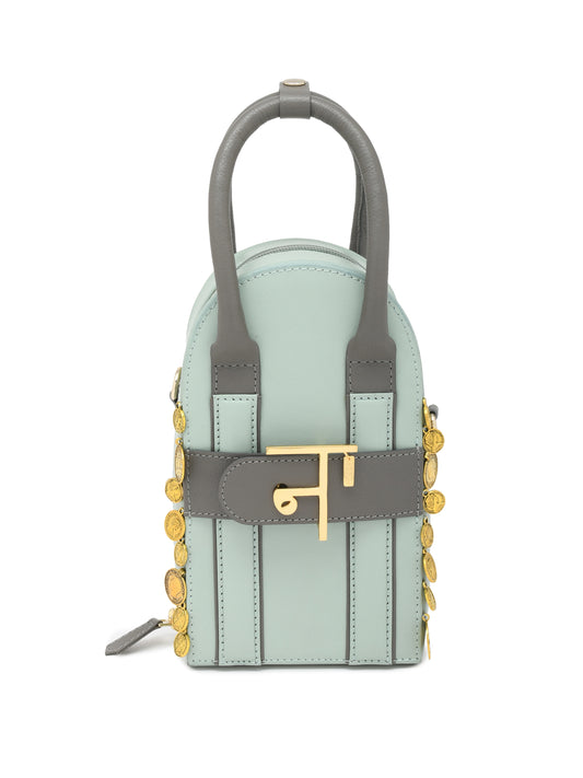 Sunlit Moon Bag - Mint & Grey