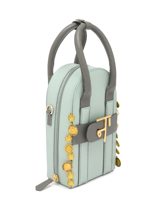 Sunlit Moon Bag - Mint & Grey