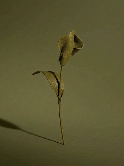 ORCHI Bloom Stick in Olive Green leather