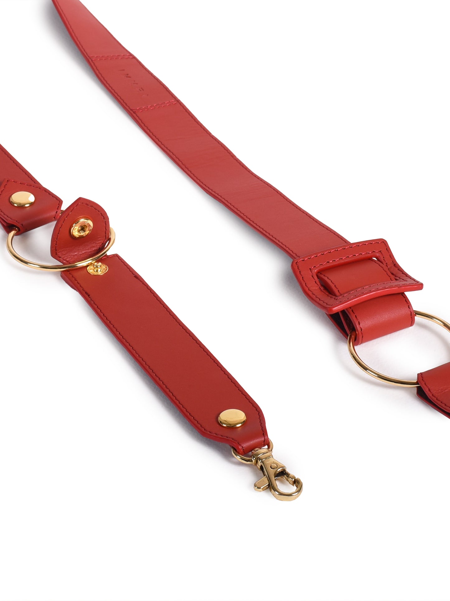 Strap Belt and Red Potli Bag with Evil Eye Charm