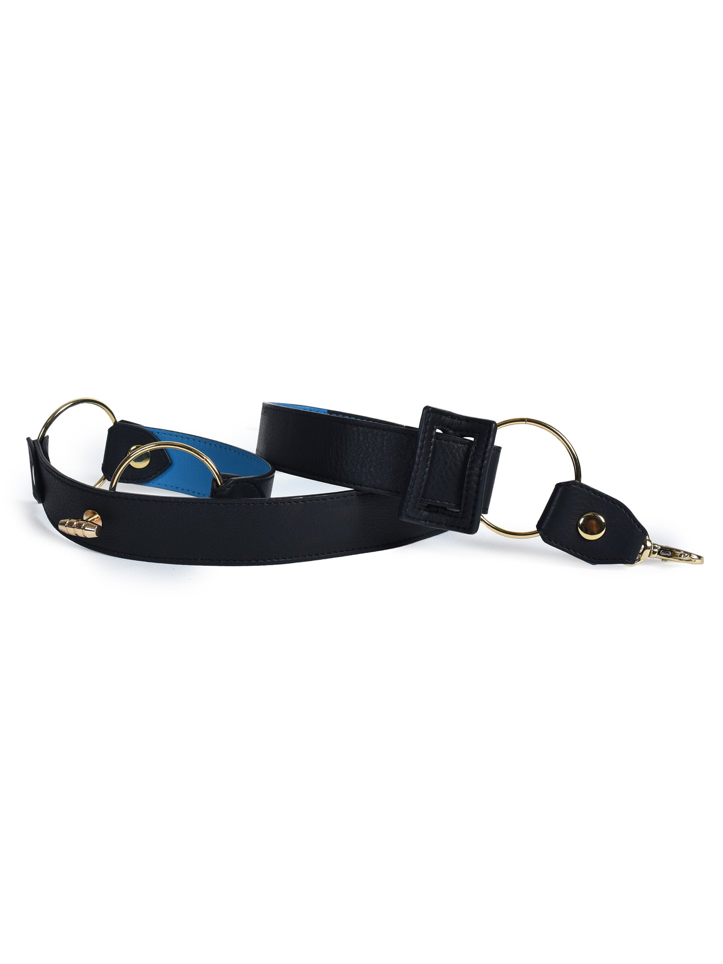 Reversible Strap Belt- Black & Jodhpur Blue